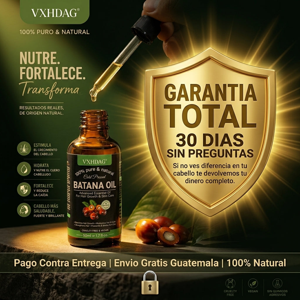 Aceite de Batana VXHDAG — El Secreto Natural Para Cabello Largo, Fuerte y Brillante en Semanas 🌿