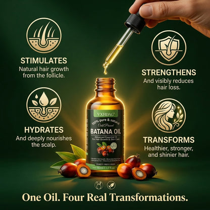 Aceite de Batana VXHDAG — El Secreto Natural Para Cabello Largo, Fuerte y Brillante en Semanas 🌿