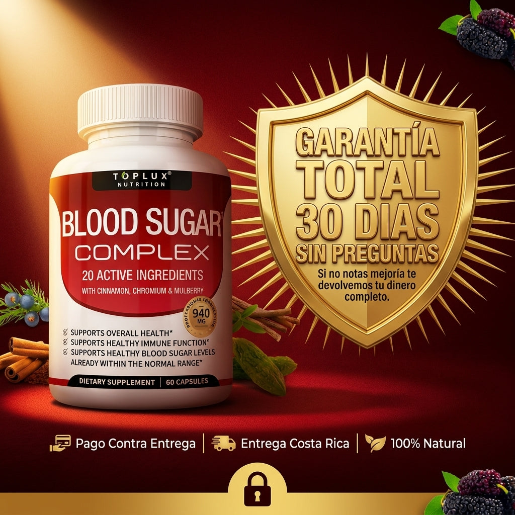 Blood Sugar Complex — Controla Tu Azúcar Naturalmente Con 20 Ingredientes Activos 🌿