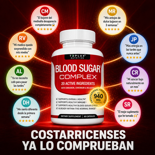 Blood Sugar Complex — Controla Tu Azúcar, Elimina El Bajón De Energía y Reduce Los Antojos Con 20 Ingredientes Activos ⚡
