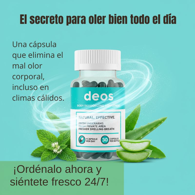 DEOS — Elimina el Mal Olor Corporal Desde Adentro Sin Desodorante 🌿