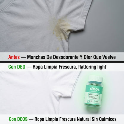 DEOS — Elimina el Mal Olor Corporal Desde Adentro Sin Desodorante 🌿
