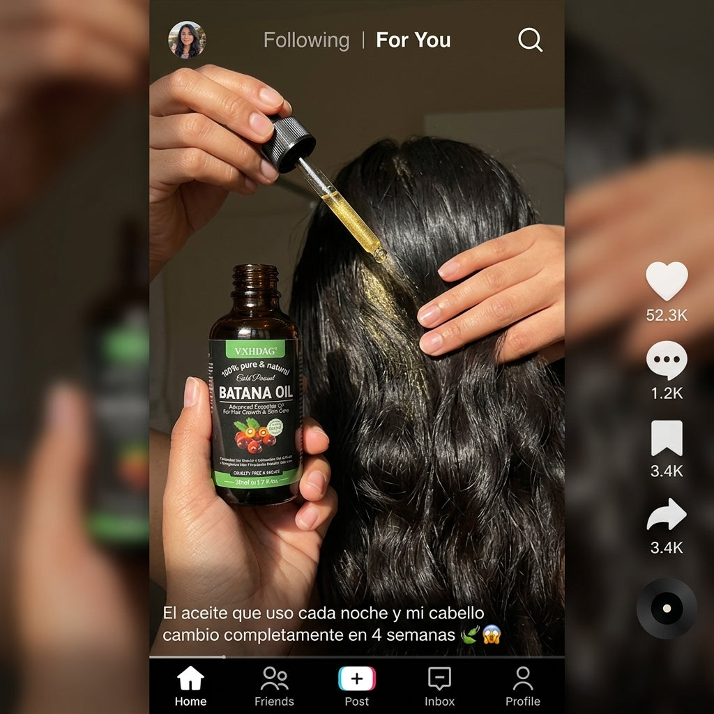 Aceite de Batana VXHDAG — El Secreto Natural Para Cabello Largo, Fuerte y Brillante en Semanas 🌿