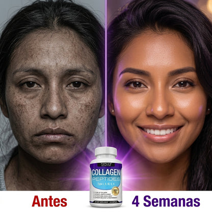 Collagen Peptides 90 Cápsulas — Piel Radiante, Cabello Fuerte y Uñas Perfectas Con 5 Tipos de Colágeno en 1 ✨